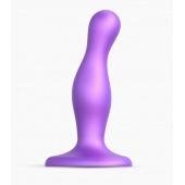 Фиолетовая насадка Strap-On-Me Dildo Plug Curvy size S - Strap-on-me - купить с доставкой в Йошкар-Оле