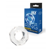 Прозрачное эрекционное кольцо в форме гайки - Sex Expert - в Йошкар-Оле купить с доставкой