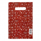 Красный подарочный новогодний пакет с вырубной ручкой (20х30 см) - Сима-Ленд - купить с доставкой в Йошкар-Оле