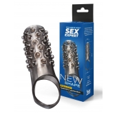 Дымчатая насадка на пенис с выпуклостями - 12 см. - Sex Expert - в Йошкар-Оле купить с доставкой