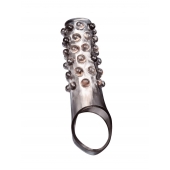 Дымчатая насадка на пенис с выпуклостями - 11 см. - Sex Expert - в Йошкар-Оле купить с доставкой