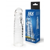 Прозрачная закрытая насадка на член - 15 см. - Sex Expert - в Йошкар-Оле купить с доставкой