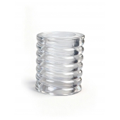 Прозрачная сквозная насадка на пенис с ребрышками - Sex Expert - в Йошкар-Оле купить с доставкой