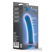 Синяя насадка с гладкой поверхностью Surrender 5.75 Inch Intermediate Pegging Dildo - 14,6 см. - Blush Novelties - купить с доставкой в Йошкар-Оле