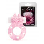 Розовое эрекционное виброкольцо в форме зайчика - 1137 - в Йошкар-Оле купить с доставкой