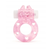 Розовое эрекционное виброкольцо в форме зайчика - 1137 - в Йошкар-Оле купить с доставкой