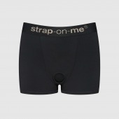 Черные трусики-боксеры для фиксации насадок Strap-on-me Harness Lingerie Allure - size S - Strap-on-me - купить с доставкой в Йошкар-Оле