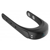 Черное эрекционное виброкольцо на ремешках - Boys of Toys - в Йошкар-Оле купить с доставкой