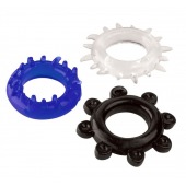 Набор из 3 эрекционных колец разного цвета и рельефа - Boys of Toys - в Йошкар-Оле купить с доставкой