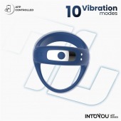 Синее интерактивное эрекционное виброкольцо Rank - Intoyou - в Йошкар-Оле купить с доставкой