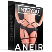 Черные стрепы на бёдра Aneir - Intoyou - купить с доставкой в Йошкар-Оле