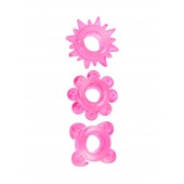 Комплект из 3 розовых эрекционных колец - Erowoman-Eroman - в Йошкар-Оле купить с доставкой