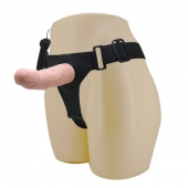 Реалистичный страпон-фаллоимитатор на трусиках Ultra Passionate Harness - 15 см. - Baile - купить с доставкой в Йошкар-Оле
