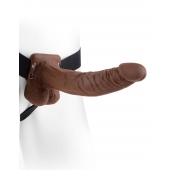 Полый мужской фаллопротез Hollow Strap-On with Balls - 24 см. - Pipedream - купить с доставкой в Йошкар-Оле