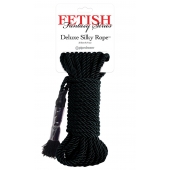Черная веревка для фиксации Deluxe Silky Rope - 9,75 м. - Pipedream - купить с доставкой в Йошкар-Оле