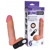 Фаллическая насадка Харнесс UNICOCK 6  с вибрацией - 18 см. - LOVETOY (А-Полимер) - купить с доставкой в Йошкар-Оле