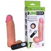 Фаллическая насадка Харнесс UNICOCK 7  с вибрацией - 19 см. - LOVETOY (А-Полимер) - купить с доставкой в Йошкар-Оле