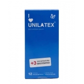 Классические презервативы Unilatex Natural Plain - 12 шт. + 3 шт. в подарок - Unilatex - купить с доставкой в Йошкар-Оле