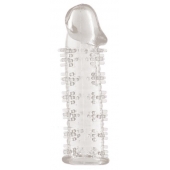 Гелевая прозрачная насадка с шипами - 12 см. - Toyfa Basic - в Йошкар-Оле купить с доставкой