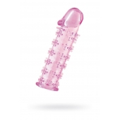 Гелевая розовая насадка на фаллос с шипами - 12 см. - Toyfa Basic - в Йошкар-Оле купить с доставкой