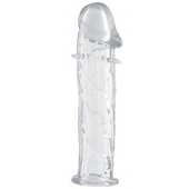 Гладкая прозрачная насадка с усиками под головкой - 12,5 см. - Toyfa Basic - в Йошкар-Оле купить с доставкой