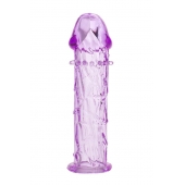 Гладкая фиолетовая насадка с усиками под головкой - 12,5 см. - Toyfa Basic - в Йошкар-Оле купить с доставкой