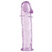 Гладкая фиолетовая насадка с усиками под головкой - 12,5 см. - Toyfa Basic - в Йошкар-Оле купить с доставкой