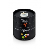 Массажная свеча с ароматом бубль-гума Bougie de Massage Gourmande Bubble Gum - 80 мл. - Plaisir Secret - купить с доставкой в Йошкар-Оле