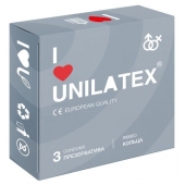 Презервативы с рёбрами Unilatex Ribbed - 3 шт. - Unilatex - купить с доставкой в Йошкар-Оле