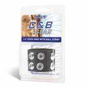 Ремень на член и мошонку 1.5  Cock Ring With Ball Strap - BlueLine - купить с доставкой в Йошкар-Оле