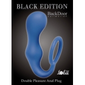 Синее эрекционное кольцо с анальной пробкой Double Pleasure Anal Plug - Lola Games - в Йошкар-Оле купить с доставкой
