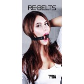 Чёрный кожаный чокер-кляп Tyra Black - Rebelts - купить с доставкой в Йошкар-Оле