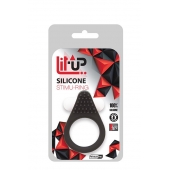 Чёрное эрекционное кольцо LIT-UP SILICONE STIMU RING 1 BLACK - Dream Toys - в Йошкар-Оле купить с доставкой