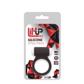 Чёрное эрекционное виброкольцо LIT-UP SILICONE STIMU RING 3 BLACK - Dream Toys - в Йошкар-Оле купить с доставкой
