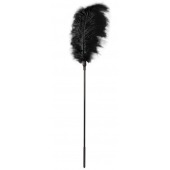 Стек с большим чёрным пером Large Feather Tickler - 65 см. - Blush Novelties - купить с доставкой в Йошкар-Оле