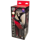 Пояс харнесс премиум класса WOMAN SIMPLEX(S) с 3 черными насадками - LOVETOY (А-Полимер) - купить с доставкой в Йошкар-Оле