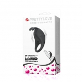 Чёрное эрекционное кольцо с вибрацией Rabbit Vibrator - Baile - в Йошкар-Оле купить с доставкой