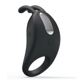 Чёрное эрекционное кольцо с вибрацией Rabbit Vibrator - Baile - в Йошкар-Оле купить с доставкой