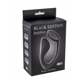 Чёрное эрекционное кольцо с анальной пробкой Button Anal Plug - Lola Games - в Йошкар-Оле купить с доставкой