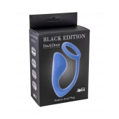Синее эрекционное кольцо с анальной пробкой Button Anal Plug - Lola Games - в Йошкар-Оле купить с доставкой