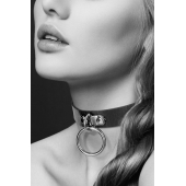 Узенький ошейник из полиуретана с кольцом - Bijoux Pour Toi - купить с доставкой в Йошкар-Оле