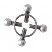 Серебристые зажимы для сосков на винтах - ToyFa - купить с доставкой в Йошкар-Оле