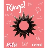 Чёрное эрекционное кольцо Rings Cristal - Lola Games - в Йошкар-Оле купить с доставкой