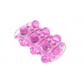 Розовая насадка на пенис Rings Armour - Lola Games - в Йошкар-Оле купить с доставкой