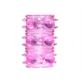 Розовая насадка на пенис Rings Armour - Lola Games - в Йошкар-Оле купить с доставкой