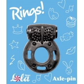 Черное эрекционное кольцо с вибрацией Rings Axle-pin - Lola Games - в Йошкар-Оле купить с доставкой