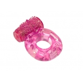 Розовое эрекционное кольцо с вибрацией Rings Axle-pin - Lola Games - в Йошкар-Оле купить с доставкой