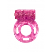 Розовое эрекционное кольцо с вибрацией Rings Axle-pin - Lola Games - в Йошкар-Оле купить с доставкой