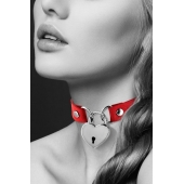 Красный чокер с замком в форме сердца - Bijoux Pour Toi - купить с доставкой в Йошкар-Оле