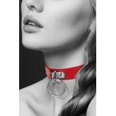Красный узенький чокер с кольцом - Bijoux Pour Toi - купить с доставкой в Йошкар-Оле